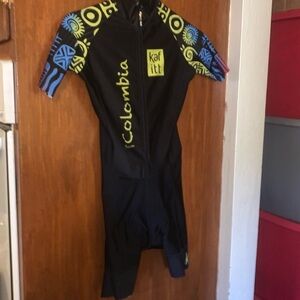Kafitt Women's Colombia Black Professional Short Sleeve Cycling Triathlon suit